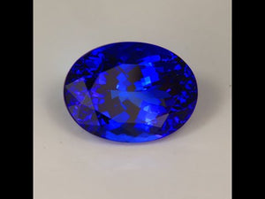 Violet Blue Oval Tanzanite Gemstone 9.06cts