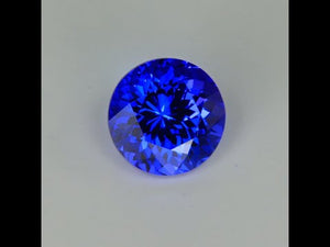 Violet Blue Round Brilliant Tanzanite Gemstone 1.91cts