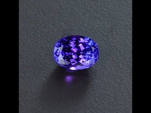 Blue Violet Oval Tanzanite Gemstone 2.18 Carats