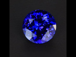 Violet Blue Round Brilliant Cut Tanzanite Gemstone 5.35 Carats