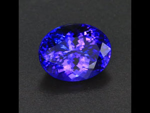 Violet Blue Oval Tanzanite Gemstone 6.35 Carats