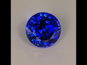 7 carat round blue tanzanite gemstone video
