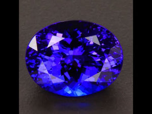 Blue Violet Oval Tanzanite Gemstone 8.98 Carats