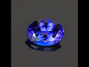 Blue Violet Oval Tanzanite Gemstone 7.15 Carats