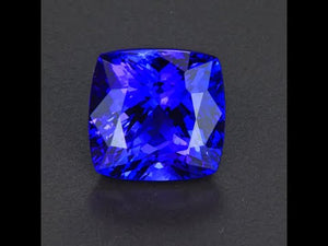 Violet Blue Square Cushion Tanzanite Gemstone 9.35 Carats