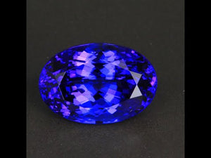 Violet Blue Oval Tanzanite Gemstone 7.18 Carats