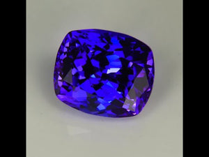 Violet Blue Antique Cushion Tanzanite Gemstone 11.78cts