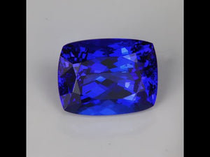 Violet Blue Antique Cushion Tanzanite Gemstone 6.96 Carats