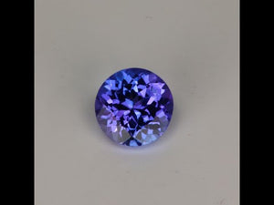 Blue Violet Round Brilliant Tanzanite GEmstone 1.38cts