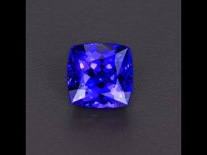 Blue Violet Square Cushion Tanzanite Gemstone 5.71 Carats*