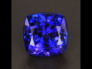 Blue Violet Square Cushion Tanzanite Gemstone 6.34 Carats
