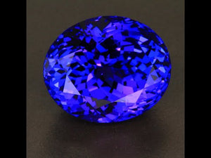 Violet Blue Oval Tanzanite Gemstone 14.19 Carats