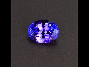 Violet Blue Oval Tanzanite Gemstone 1.68 Carats