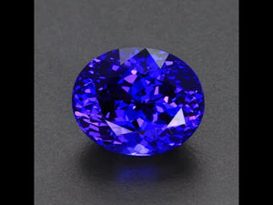 Violet Blue Oval Tanzanite Gemstone 11.35 Carats