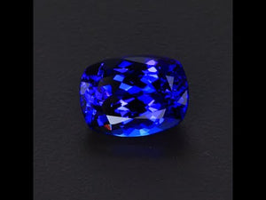Violet Blue Antique Cushion Tanzanite Gemstone 5.87 Carats