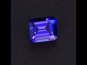 Blue Violet Emerald Cut Tanzanite Gemstone 4.40 Carats