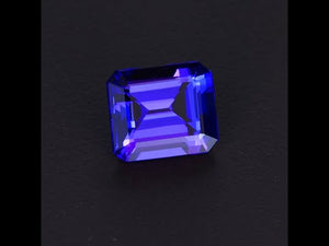 Blue Violet Emerald Cut Tanzanite Gemstone 4.40 Carats