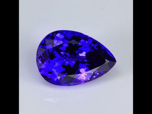 Blue Violet Pear Shape Tanzanite Gemstone 6.64cts