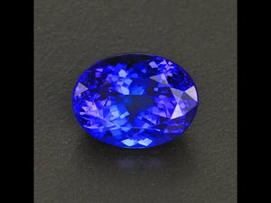 Violet Blue Oval Tanzanite Gemstone 6.17 Carats