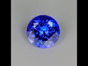 Violet Blue Round Brilliant Tanzanite Gemstone 2.22cts