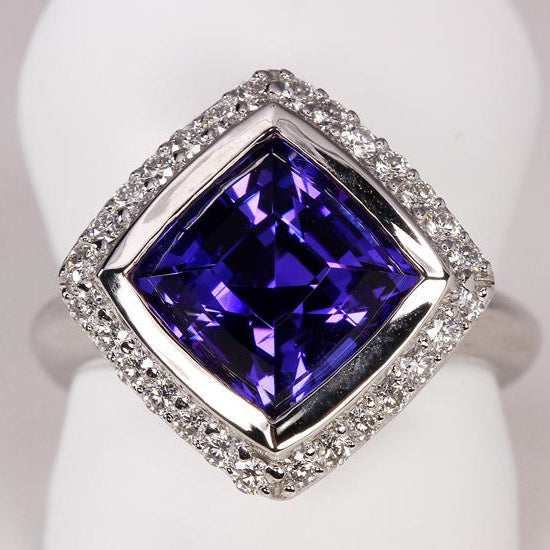 Square Tanzanite Ring