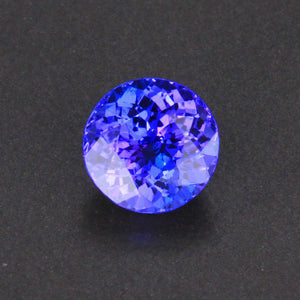 Blue Violet Round Brilliant Cut Tanzanite Gemstones 1.63 Carats