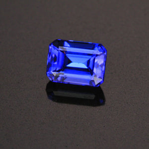 Violet BLue Emerald Cut Tanzanite Gemstone 1.44 Carats
