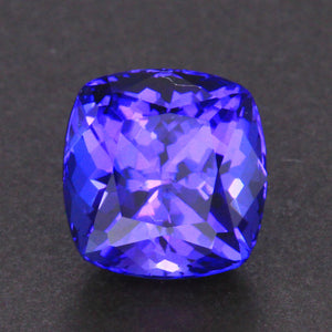 Blue Violet Square Cushion Tanzanite Gemstone 2.47 Carats