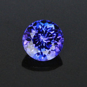 Blue Violet Round Brilliant Cut Tanzanite Gemstone 2.14 Carats