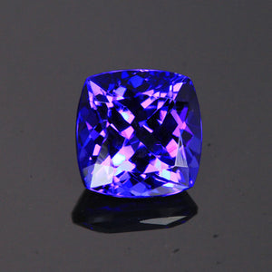 Blue Violet Square Cushion Tanzanite Gemstone 2.59 Carats