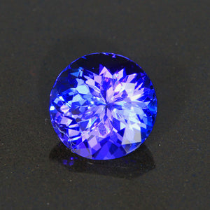 Blue Violet Round Brilliant Tanzanite Gemstone 2.84 Carats