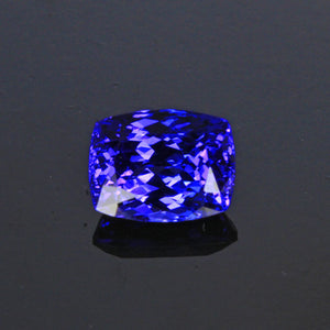 Violet Blue Antique Cushion Tanzanite Gemstone 2.84 Carats