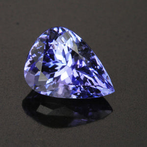 Blue Violet Moderate Color Pear Shaped Tanzanite Gemstone 3.26 Carats