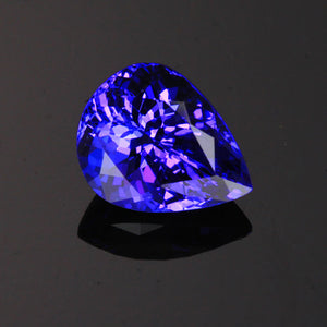 Blue Violet Pear Shape Tanzanite Gemstone 3.83 Carats
