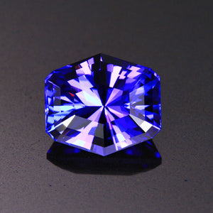 Blue Violet Hexagon Shapred Tanzanite Gemstone 4.68 Carats