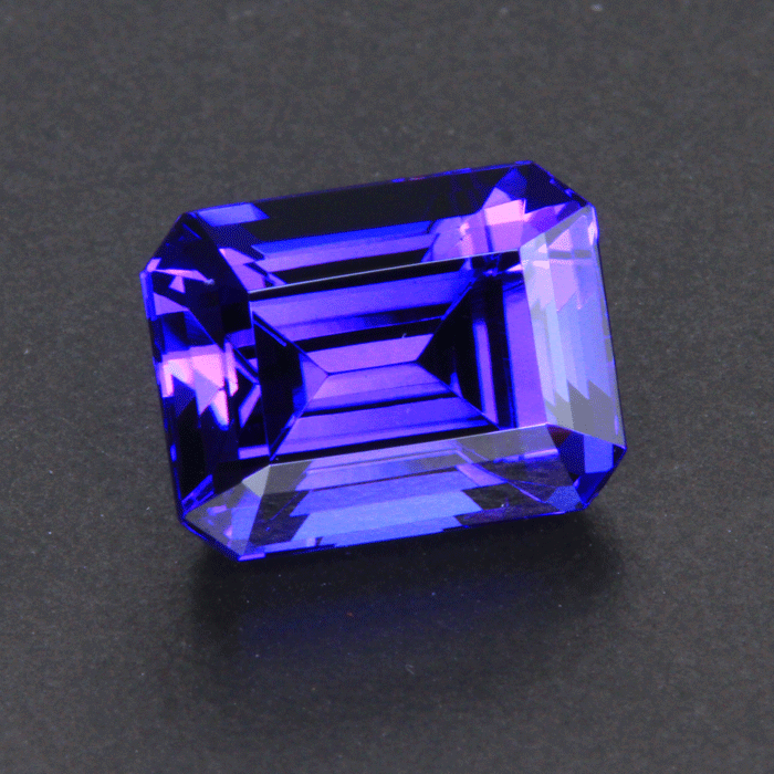 (HOLD FOR SAM) Blue Violet Emerald Cut Tanzanite Gemstone 4.92 Carats