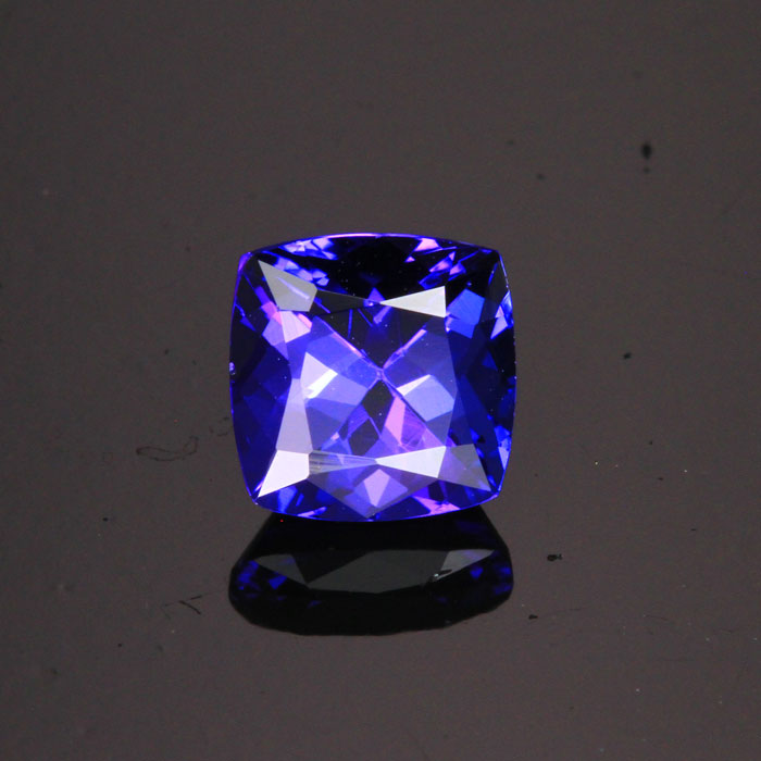 Blue Violet Square Cushion Tanzanite Gemstone 2.08 Carats