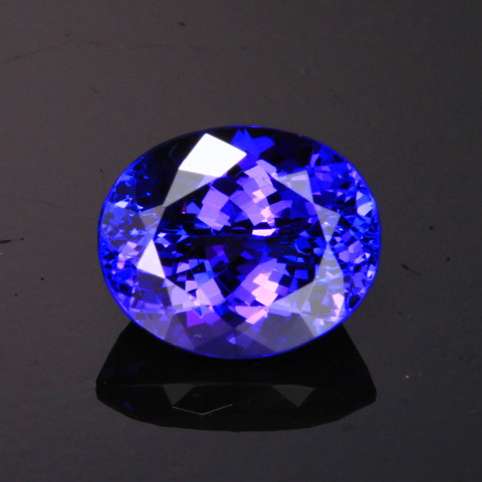 Blue Violet Oval Tanzanite Gemstone 5.73 Carats