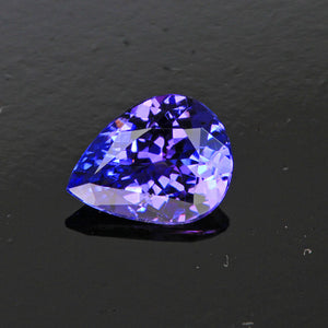 Blue Violet Pear Shaped Tanzanite Gemstone 1.47 Carats