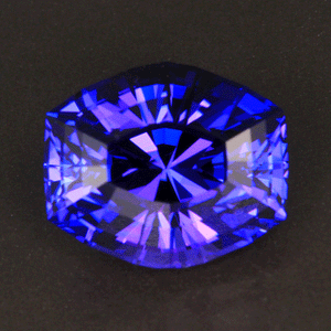 Blue Violet Stepped Antique Cushion Tanzanite Gemstone 10.66 Carats