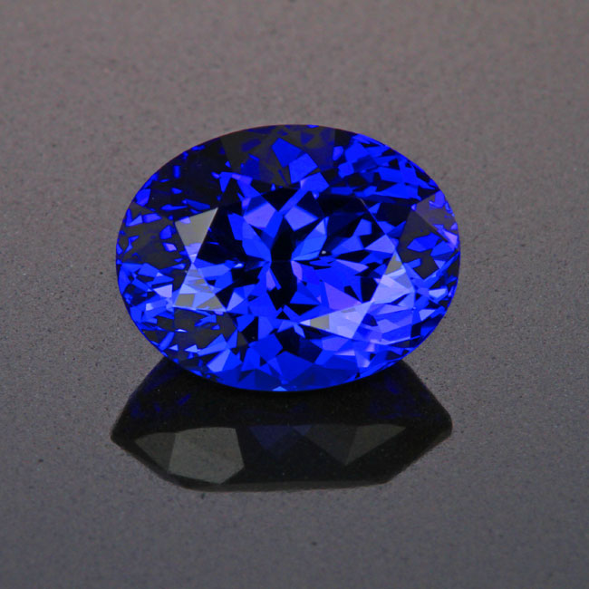 Violet Blue Oval Tanzanite Gemstone 7.58 Carats