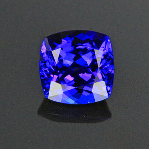 Violet Blue Square Cushion Cut Tanzanite Gemstone 4.67 Carats