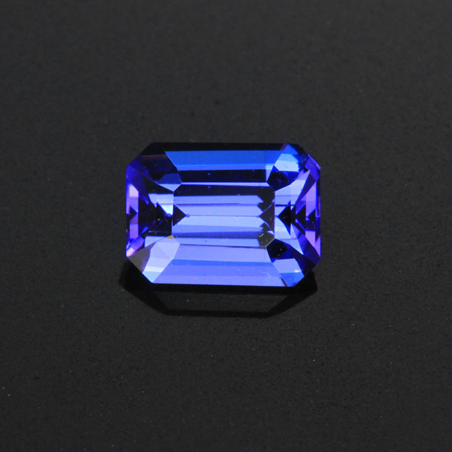 Blue Violet Emerald Cut Tanzanite Gemstone 2.02 Carats