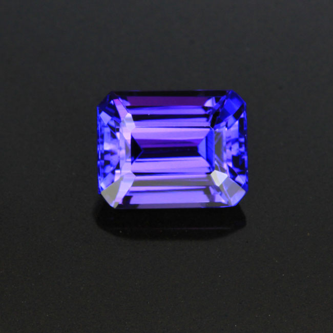 emerald cut tanzanite gemstone