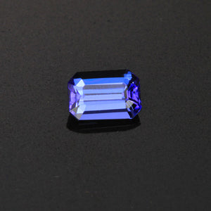 Blue Violet Emerald Cut Tanzanite Gemstone .86 Carats