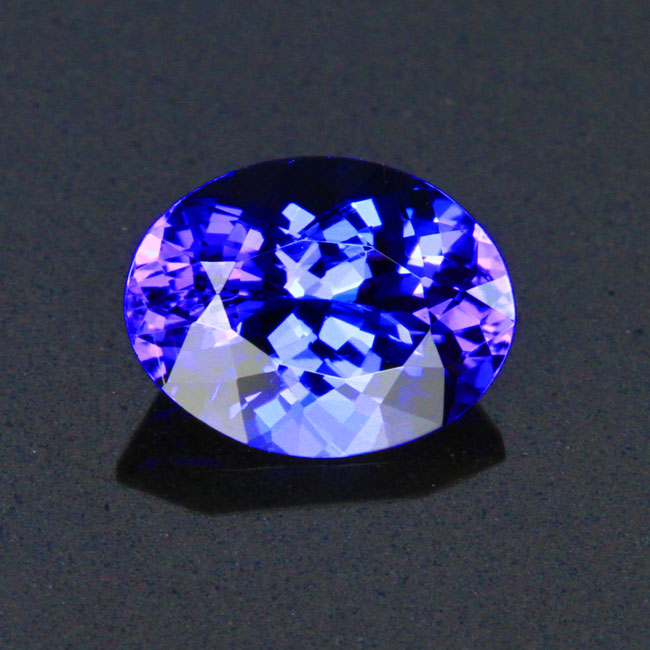 Blue Violet Vivid Oval Tanzanite Gemstone 1.88 Carats