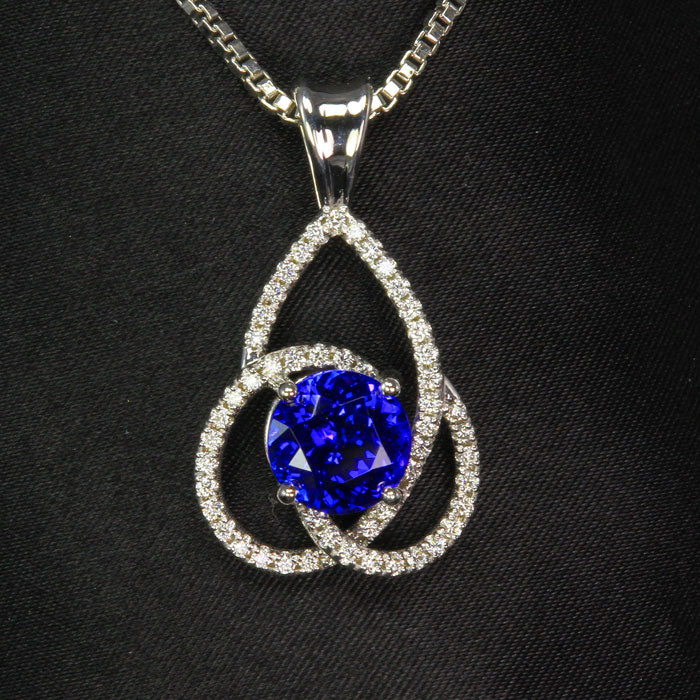 custom designed unique tanzanite pendant