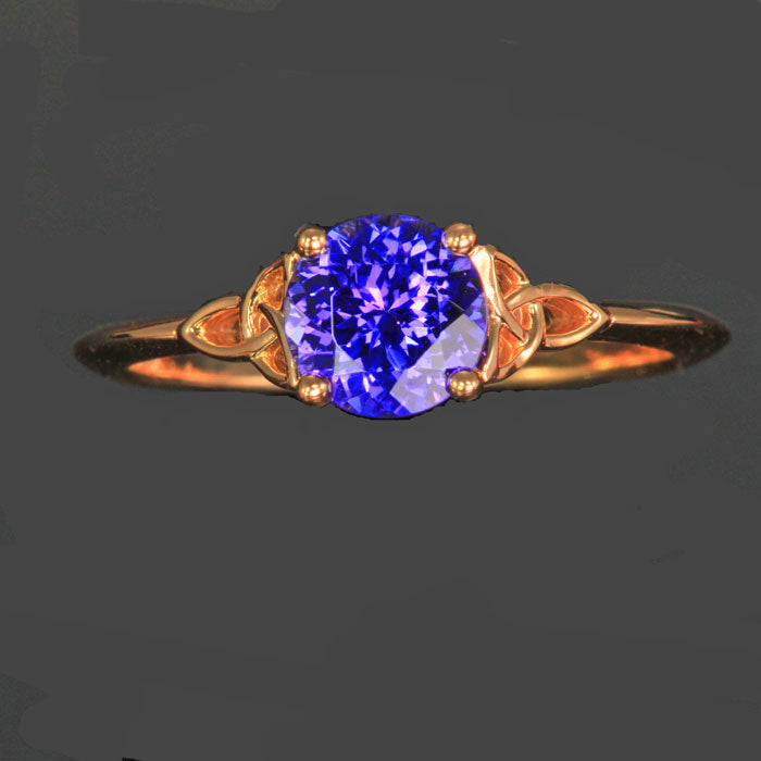 18k yellow gold tanzanite ring