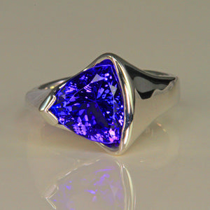 unique trilliant tanzanite ring