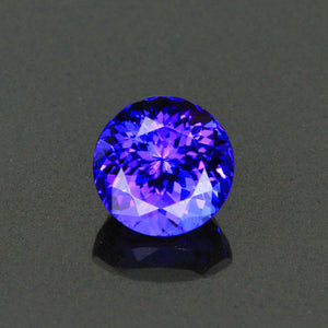 Blue Violet Exceptional Round Brilliant Cut Tanzanite Gemstone 2.63 Carats